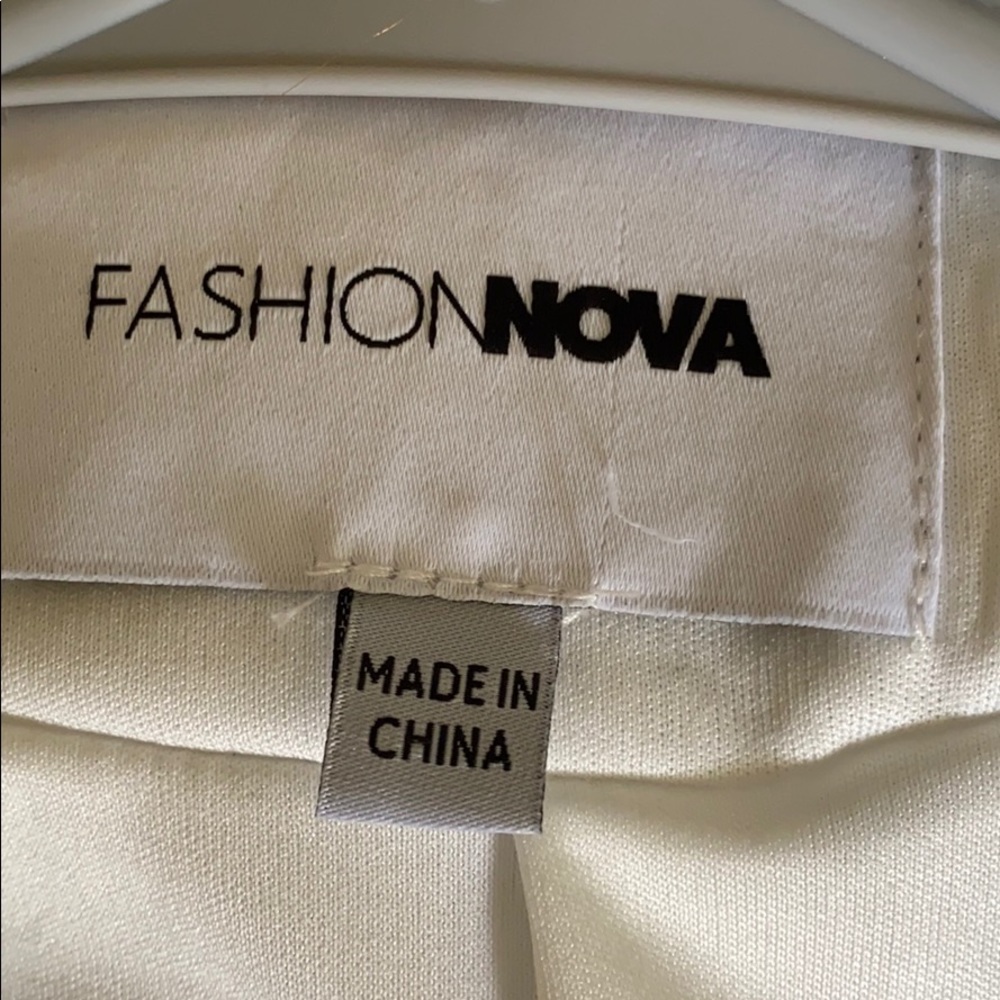 Fashion Nova Iridescent Sequin Blazer Jacket with Gold Buttons - Picture 5 of 8